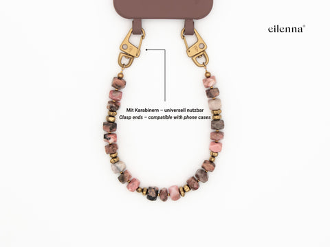 Handyhülle Berry & Handykette mit Rhodonit