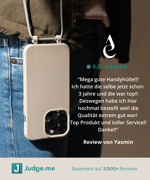 Handyhülle mit abnehmbarer Kordel, Clay & Ginger