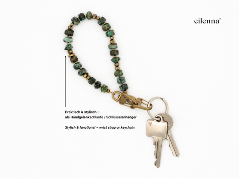 Handyhülle Pine & Handykette mit Afrikanischem Türkis
