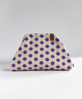 MIO Clutch Weiß-Lila Punkte