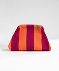 MIO Clutch Orange-Himbeere gestreift