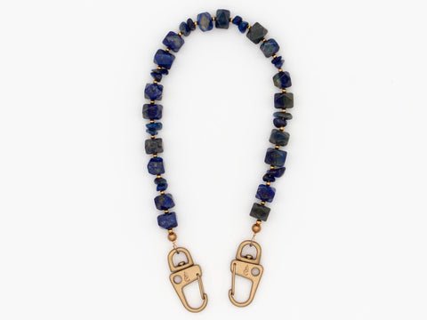 Kurze Naturstein Handykette mit Lapislazuli Natursteinen