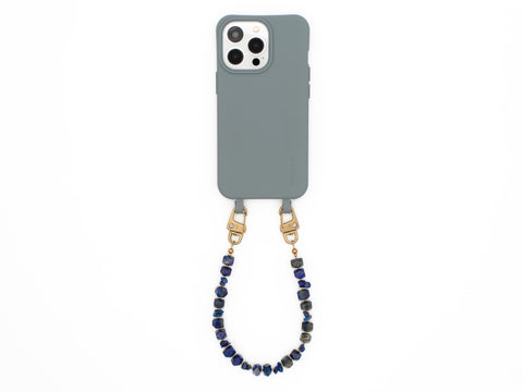 Kurze Naturstein Handykette mit Lapislazuli Natursteinen