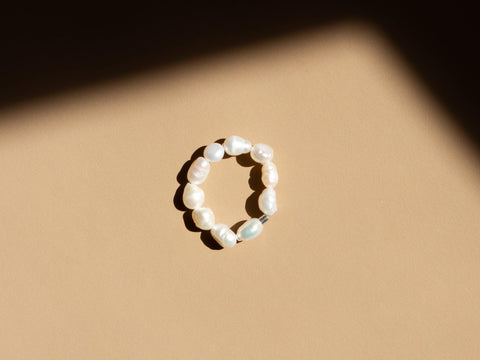 Ring mit Süßwasserperlen & 925 Silberperle, Niva Ring
