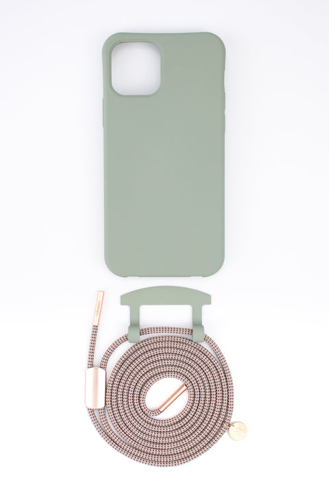 eilenna Wechselbare Kordel und Handycase in SAGE mit Kordel CHESS