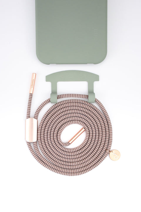 eilenna Wechselbare Kordel und Handycase in SAGE mit Kordel CHESS