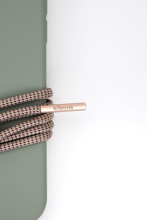 eilenna Wechselbare Kordel und Handycase in SAGE mit Kordel CHESS