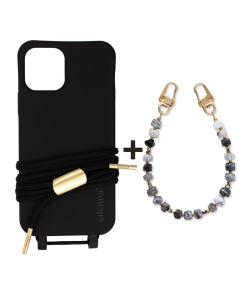 Phone case with detachable cord, Crow & Black Beauty