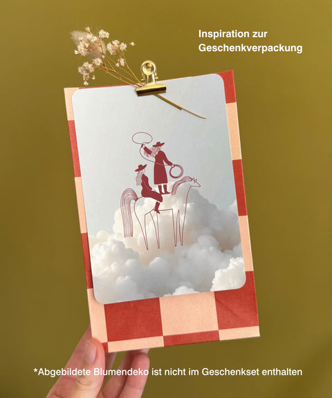 Grußkarte Für Freundschaft mit handgemachtem Sonnenfänger & Geschenktüte