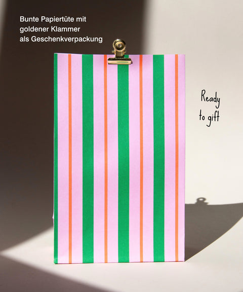 Grußkarte „Sonnenschein für dich" mit handgemachtem Sonnenfänger & Geschenktüte