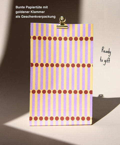 Geburtstagskarte „Happy Birthday“ #2 mit handgemachtem Sonnenfänger & Geschenktüte