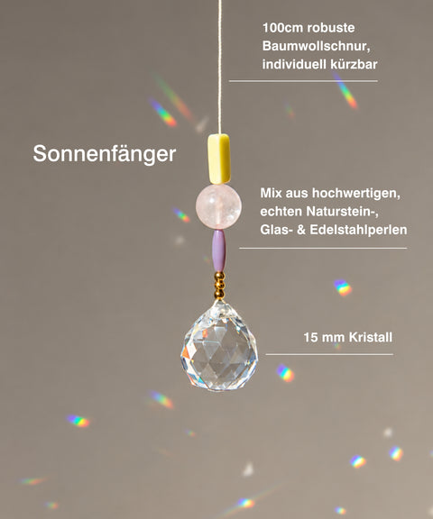Grußkarte „Nur Mut" mit handgemachtem Sonnenfänger & Geschenktüte