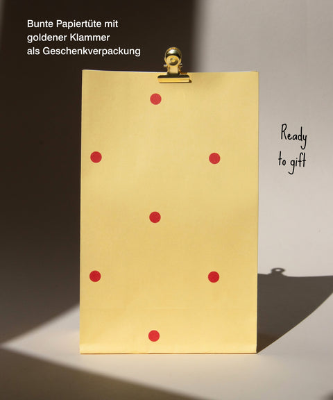 Grußkarte „Merci" mit handgemachtem Sonnenfänger & Geschenktüte