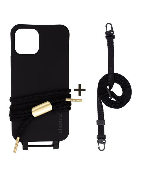 Phone case with detachable cord, Crow & Black Beauty