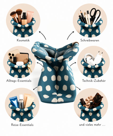 MIO Clutch Grün-Weiß gepunktet