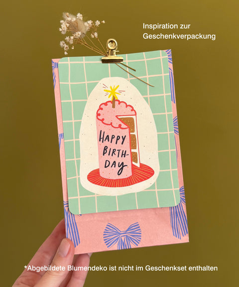 Bundle Geburtstag - Handyhülle mit abnehmbarer Kordel & Sonnenfänger mit Grußkarte