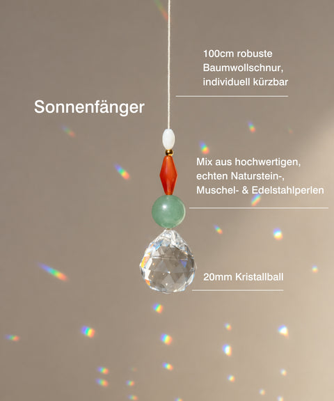 Geschenkset mit Sonnenfänger, Grußkarte „Happy Birthday“ #1 & Geschenktüte