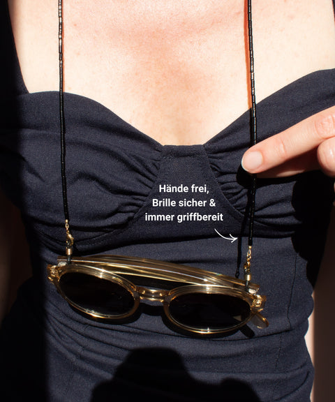 black glasses chain