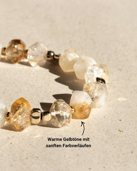 Kurze Handykette mit Citrin - Für Lebensfreude & Optimismus