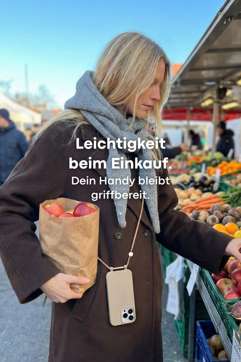 Handyhülle Clay & Kordel Oat + Handyband im Bundle