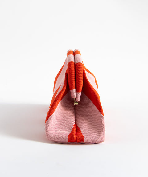 MIO Clutch Rot & Rosa gestreift