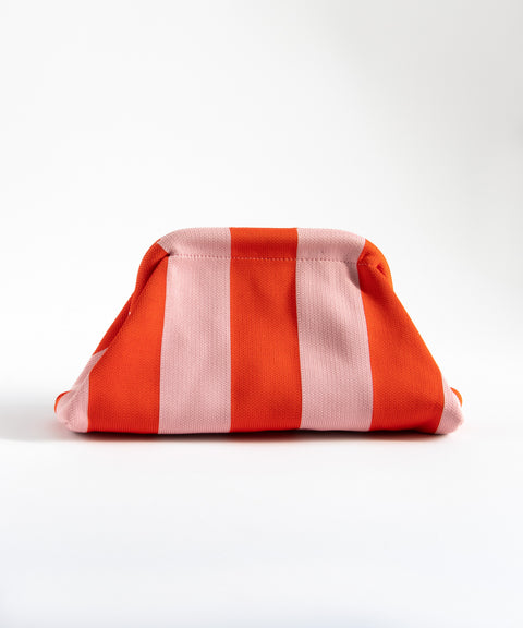 MIO Clutch Rot & Rosa gestreift