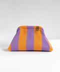 MIO Clutch Lila-Orange gestreift