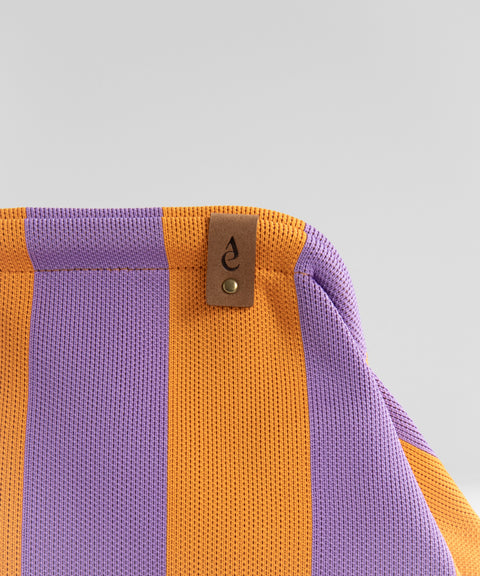 MIO Clutch Lila-Orange gestreift