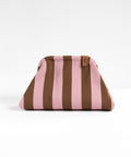 MIO Clutch Rosa-Braun gestreift