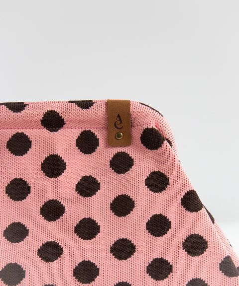 MIO Clutch Rosa-Braun gepunktet