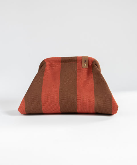 MIO Clutch Rostrot-Braun gestreift