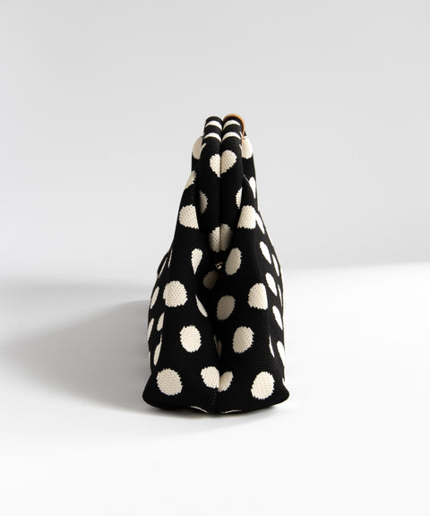 MIO Clutch Weiß-Schwarz Punkte