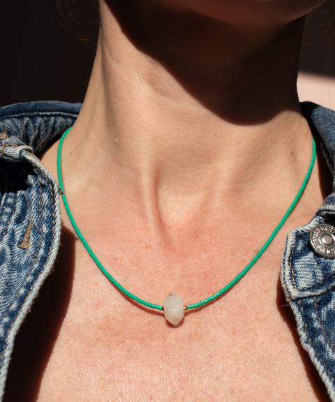 Necklaces made of natural stones