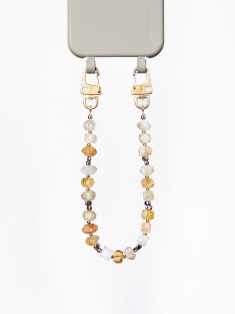 Kurze Handykette mit Citrin - Für Lebensfreude & Optimismus