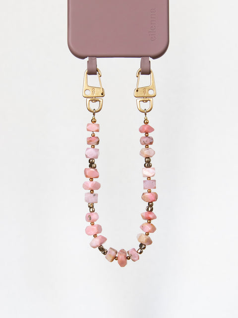 Kurze Handykette mit Rhodonit – Für Selbstliebe & Harmonie