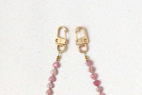 Berry phone case &amp; phone chain with rhodonite