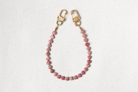Berry phone case &amp; phone chain with rhodonite