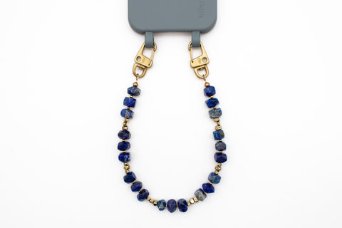 Kurze Handykette mit Lapislazuli Natursteinen