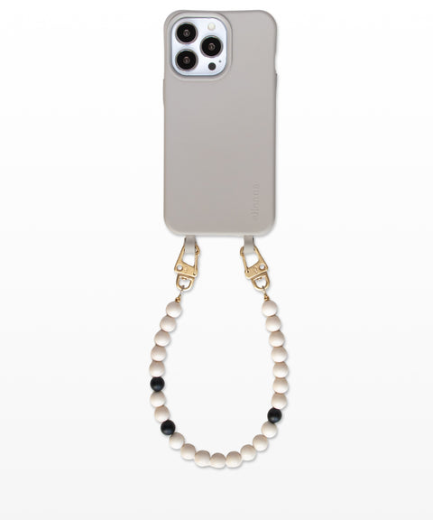 Handyhülle Clay & Handykette Cream Noir