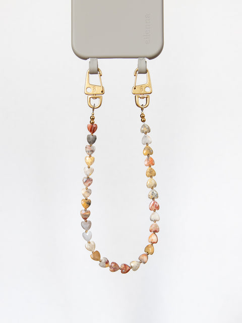 Kurze Handykette mit Crazy Lace Agate – Für Lebensfreude & Optimismus