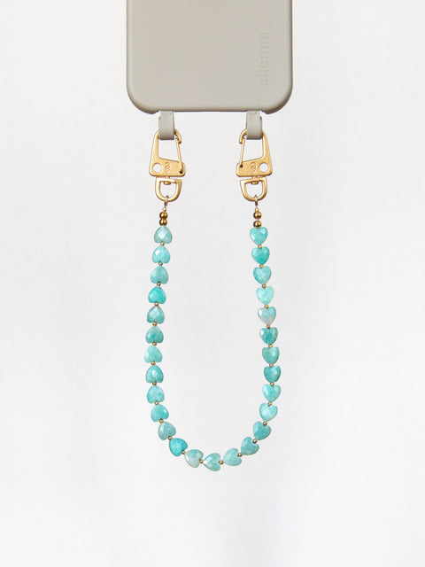 Kurze Handykette mit Amazonit – Für Harmonie & Gelassenheit