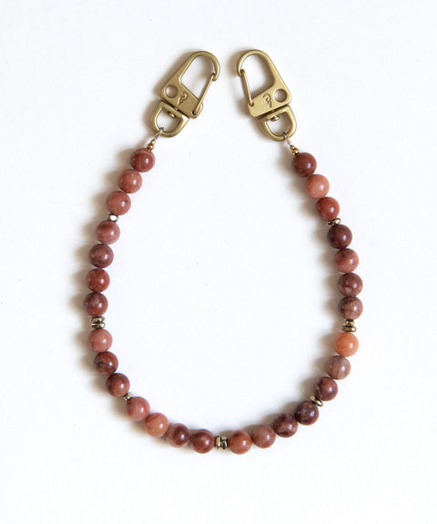 Berry phone case &amp; phone chain with rhodonite