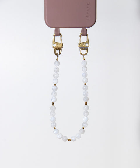 Berry phone case &amp; phone chain with rhodonite