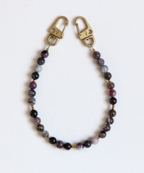 Berry phone case &amp; phone chain with rhodonite