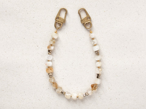 Short key chain with citrine natural stones