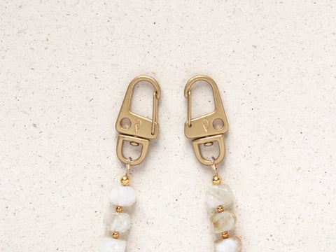 Short key chain with citrine natural stones