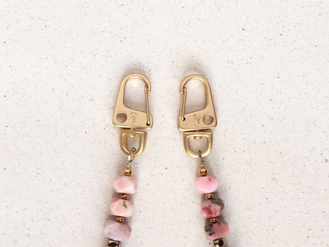Berry phone case &amp; phone chain with rhodonite