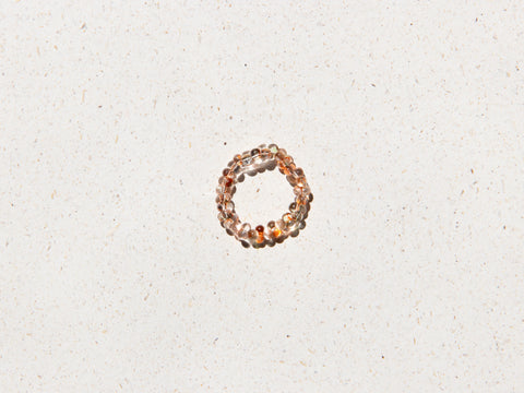 Ring mit gefrosteten Glasperlen, Mandarin Ring