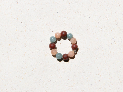 Ring aus Edelsteinmix & 925 Silberperle, Noelia Ring
