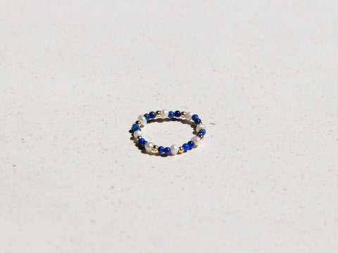 Ring with amethyst, yellow jade and garnet, Luzia Ring